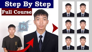 How to make Create Passport Size Photo in Adobe photoshop CC  Photoshop Toturial [upl. by Kelila]