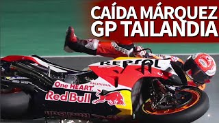 Moto GP  MÁRQUEZ sufre una caída en los entrenamiento en TAILANDIA  Diario AS [upl. by Eelatsyrc]