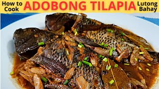 ADOBONG TILAPIA  Lutong Bahay   How To Cook Adobong Tilapia  SIMPLE And EASY TILAPIA Recipe [upl. by Barraza]