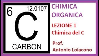 CHIMICA ORGANICA  Lezione 1  Chimica del Carbonio [upl. by Llehsal]