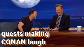 Guests making Conan laugh  COMPILATION [upl. by Karil784]