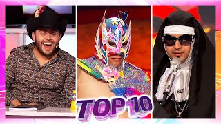 😲TOP 10 Personajes Únicos  Tengo Talento Mucho Talento  Top 10 [upl. by Ariela]