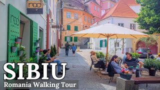 SIBIU Romania  4K Walking Tour 2023 [upl. by Atiuqad311]