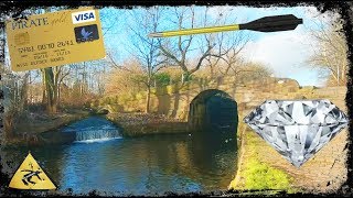 Magnet Fishing  Stolen Credit Card Crossbow Bolt and Jewellery Found [upl. by Chilcote973]