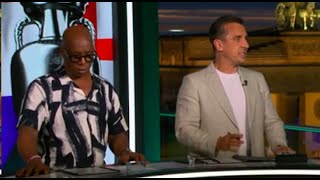 Ian Wright catches England heat as madcap penalty take sparks surprise Neville and Carragher truce [upl. by Ybab]