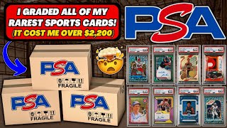 PSA GRADED MY RAREST SPORTS CARDS🤯 INSANE GRADES  THEY DAMAGED ONE OF MY CARDS💥 [upl. by Xineohp]