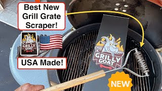 The Safest New BBQ Grill Grate Scraper  USA Made  Grilly Goat [upl. by Lladnarc]