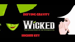 Defying Gravity  Wicked  Karaoke Higher Key [upl. by Eeram]