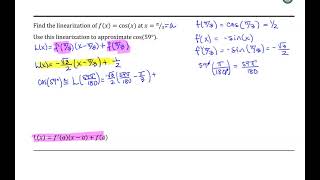 Linearization Cosine function [upl. by Geer302]