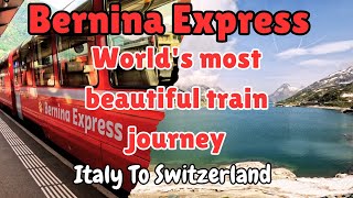 Bernina Express The Most Scenic Train Ride in the Swiss Alps  Full Train Journey [upl. by Colin]