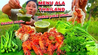 MUKBANG ALA THAILAND PAKAI 2 MACAM SAMBALPAKAI BIHUN amp LALAPAN [upl. by Den409]