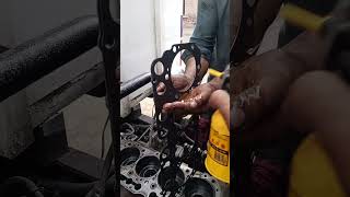 Head gasket fitting enginefixit mechanic repairing [upl. by Alfons]