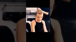 Best Haircuts ✂  Actress Millie Bobby Brown gets an buzzcut [upl. by Fair220]