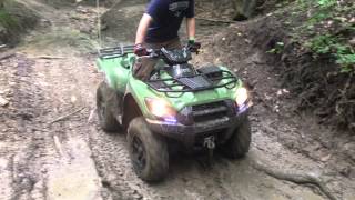 2012 Kawasaki Brute Force 750 trail riding [upl. by Nanda]