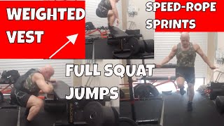 OVER 50s SHOULD DO TRY TO DO A BIT OF EVERYTHING  WEIGHTED VEST JUMPINGSPRINTING amp HEAVY LIFTING [upl. by Zingale96]