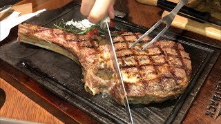 아웃백 토마호크 스테이크 먹방 outback tomahawk steak Korean mukbang 아웃백 할인받는방법 싸게 먹는방법 3인분 4인분 투움바파스타 [upl. by Belldame]