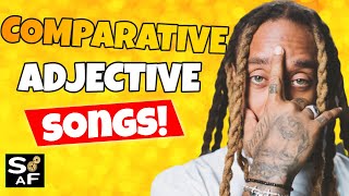 Comparative Adjective Songs 👉🏾 Comparative Adjectives Song ESL Official Video [upl. by Colburn]