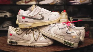 Nike Off White Dunk Low The 50 Review  Lot 1 Lot 37 Lot 38 [upl. by Pavia]