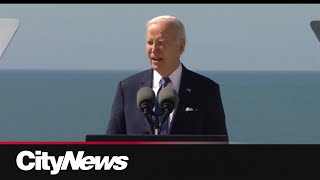 Biden speaks on the power of democracy in Normandy [upl. by Abibah]