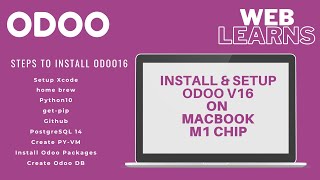 How to install odoo 16 on mac m1 chip  Odoo installation setup tutorial [upl. by Condon]