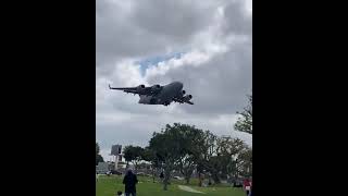 C17 GLOBEMASTER FLYBY  LOW PASS  USAF  BOEING  STRATEGIC AIRLIFTER  INDIAN AIR FORCE shorts [upl. by Ahsinav]