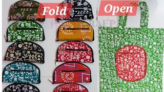 DIY 2in1 Purse Shape Foldable Shopping Bag  Stitching tutorial of Shopping Bag shoppingbag diy [upl. by Niwred]