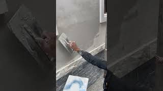 How to Do the Wall Skim Coating Work  Construction Work short shortsvideos [upl. by Aitnic]