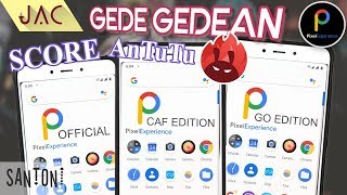 Test AnTuTu Rom Pixel Experience Official  CAF  GO  Santoni  Redmi 4X JAC Art Code [upl. by Dnalram]