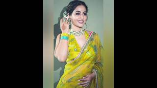 Beautiful Nagin Actress yellow colour saree chellengequot 💛💛💛 shorts youtubeshorts yellow saree [upl. by Frohman]