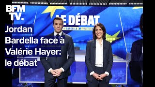 Européennes le premier débat entre Jordan Bardella et Valérie Hayer en intégralité [upl. by Culberson]