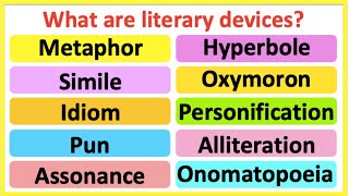 LITERARY DEVICES  Learn about literary devices in English  Learn with examples  Figure of speech [upl. by Ecnerrat]