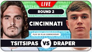 TSITSIPAS vs DRAPER • ATP Cincinnati 2024 • LIVE Tennis Play by Play Stream [upl. by Calli]