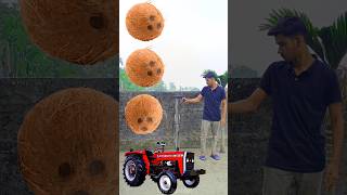 Rounding coconut to Tractor Jcb Rollar amp Alto  Vehicles names magic video [upl. by Dias900]