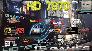 AMD RADEON HD7870 2 GB DDR5😛TEST 15 GAMES 💾OLD GRAPHICS HD 7870 2022 [upl. by Map418]