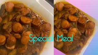 Ripe Sweet Plantain Fried With SmokiesSpecial recipe [upl. by Ahsitahs]