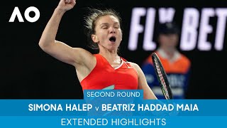 Simona Halep v Beatriz Haddad Maia Highlights 2R  Australian Open 2022 [upl. by Eemiaj105]