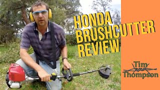 Honda 4 Stroke Brushcutter Review [upl. by Eoz771]