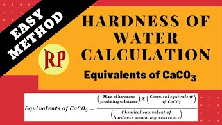 Easy method to calculate hardness as equivalents of CaCO3  Hardness of water [upl. by Carmine]