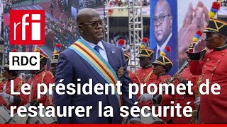 RDC  le président Tshisekedi promet de restaurer la sécurité • RFI [upl. by Kerry144]