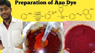 Preparation Of Azo Dye  Azo Dye Synthesis  Preparation Of Phenyl Azo Beta Naphthol  Azo Dye Test [upl. by Nnylatsyrc]