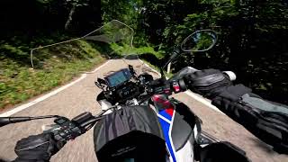 BMW R1250 GS Adventure Ralley Akrapovic Dolomiten Italy Trip Gopro Region Lago di Garda Sound RAW [upl. by Neilla]