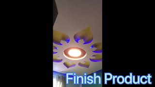 How to make Sunflower ceilling Using gypsum board W RGB led light [upl. by Nirrej]