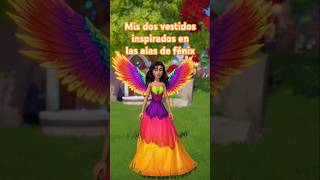 Mis dos vestidos inspirados en las alas de fénix 🔥 Disney Dreamlight Valley shorts [upl. by Ymerrej]