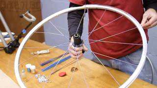 Lacing a Rear 32 Spoke Wheel 3 Cross  How to Build a Bicycle Wheel [upl. by Awjan456]