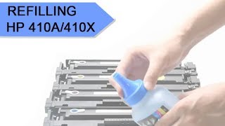 How to Refill HP 410A 410X Cartridges for HP M452 M452dw M452dn M452nw M477 M477fnw M477fdn M477fdw [upl. by Nomra]