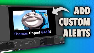 How to add alerts to OBS Studio with Streamelements follow alert tip alert subscriber alert etc [upl. by Urbana273]