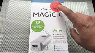 DEVOLO 8351 Magic 1 WiFi Erweiterungsadapter 1200 Mbits Kabellos und Kabelgebunden unboxing [upl. by Llednik]