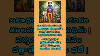 Sri Dattatreya Stotram  Telugu  dattatreya dattatreyajayanti shorts [upl. by Negroj827]