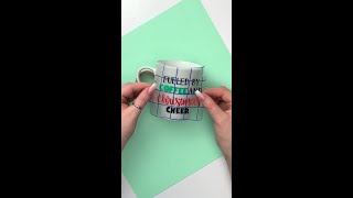 DIY Christmas Coffee Mug with Vinyl [upl. by Ardelle267]