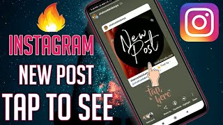 How To Get Tap To See Post In Instagram Story  New Instagram Trick 2020  New Post Instagram Story [upl. by Ecal]